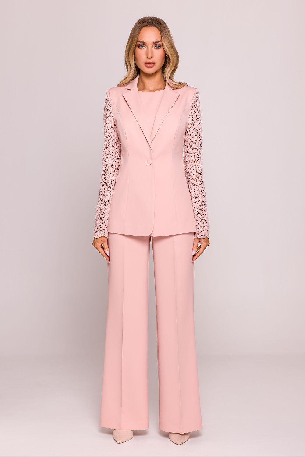 Marynarka Model MOE865 Powder Pink - Moe