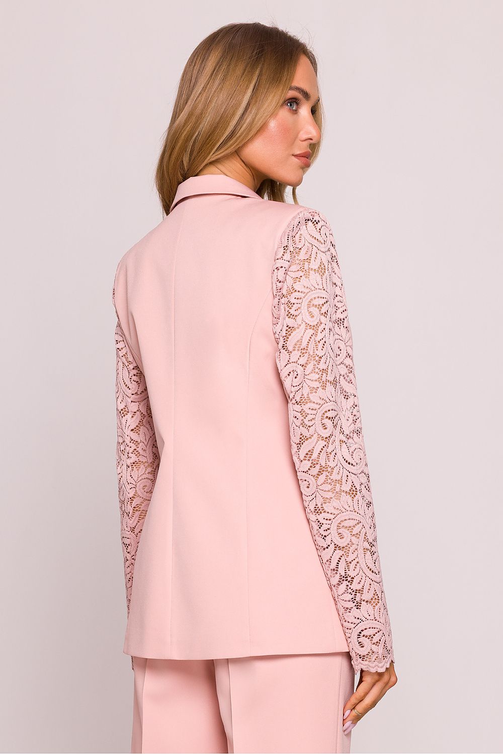 Marynarka Model MOE865 Powder Pink - Moe