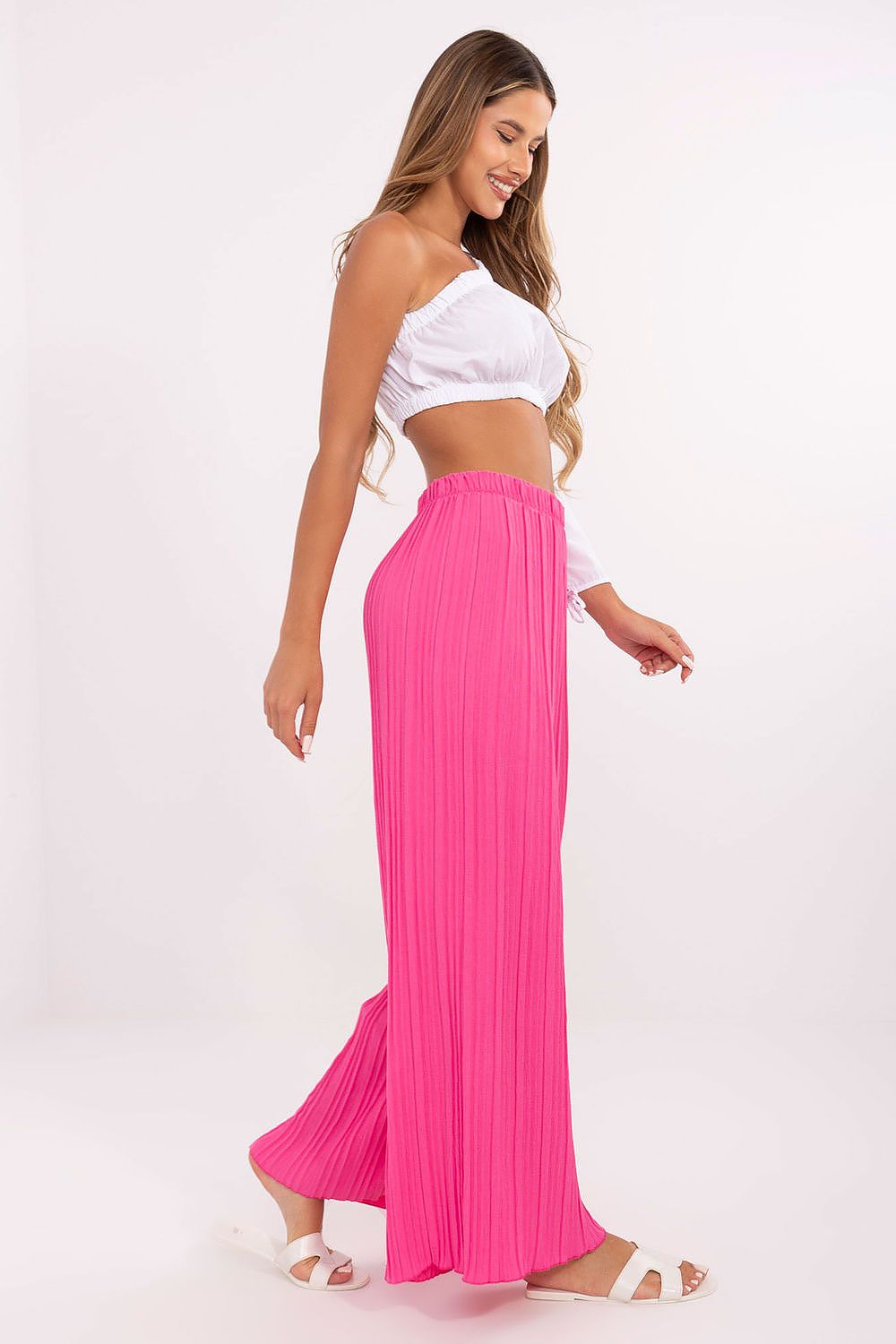 Spodnie Damskie Model MI-SP-A2432.71 Fluo Pink - Italy Moda
