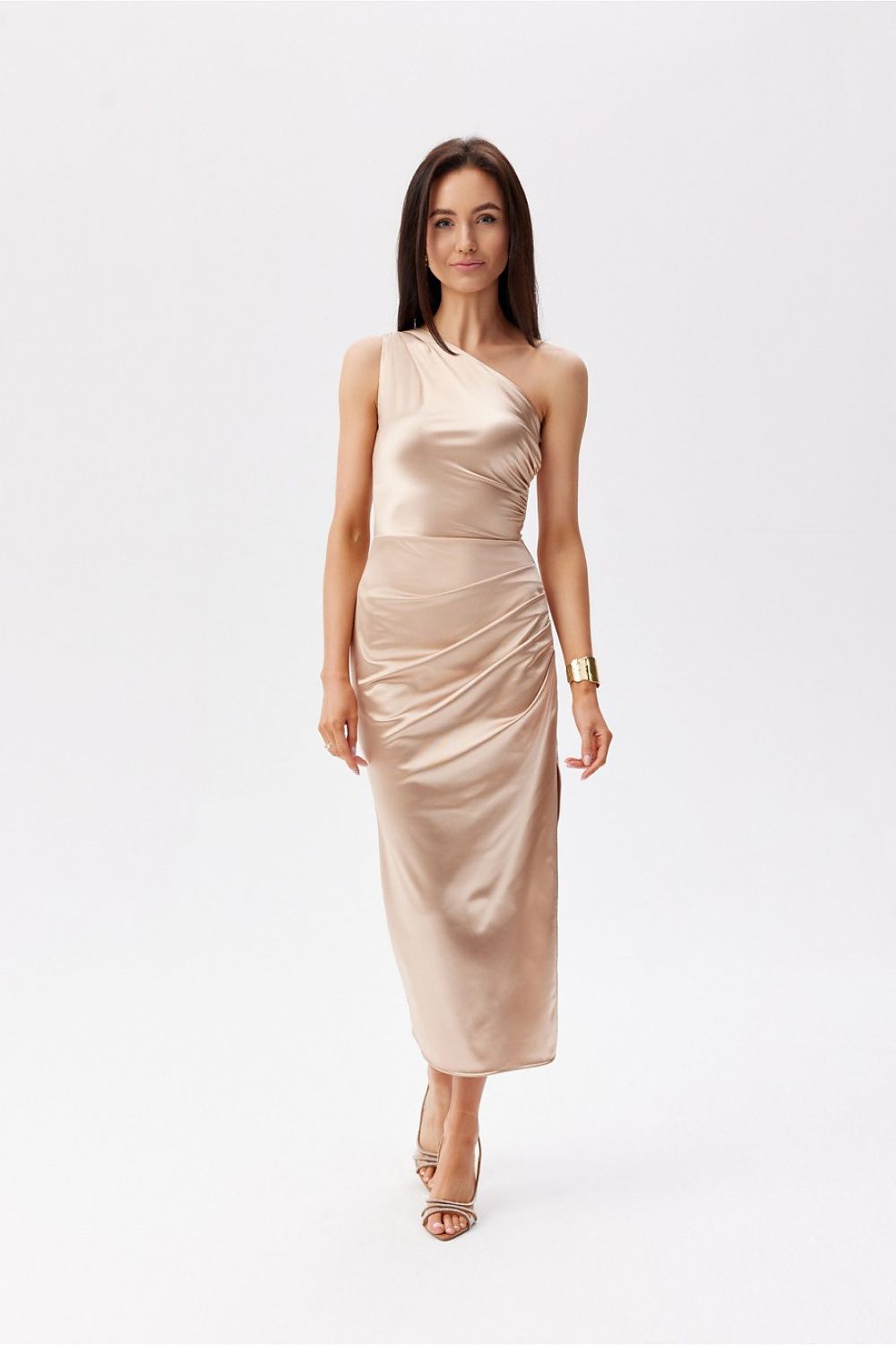  Sukienka Model Elen BEZ SUK0437 Beige - Roco Fashion 