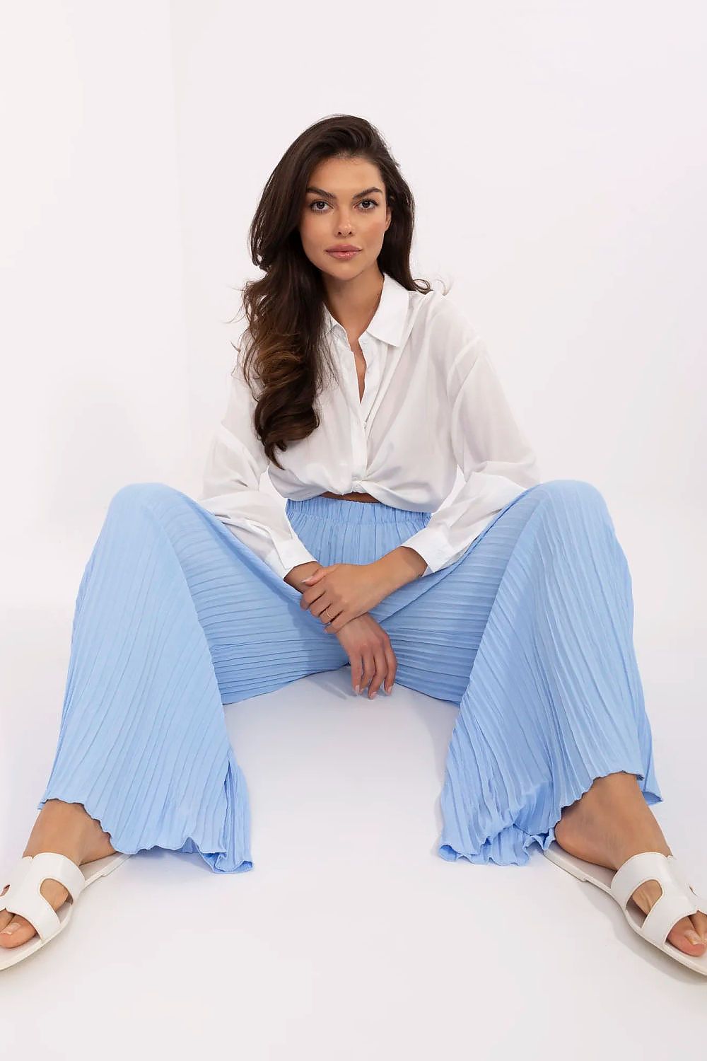  Spodnie Damskie Model MI-SP-A2432.71 Light Blue - Italy Moda 