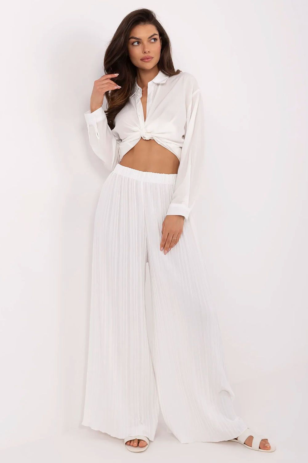  Spodnie Damskie Model MI-SP-A2432.71 White - Italy Moda 