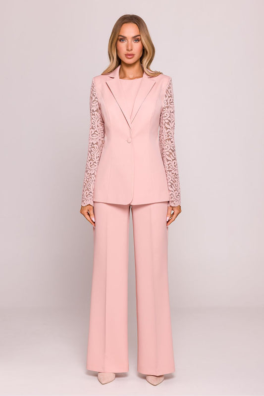   Marynarka Model MOE865 Powder Pink - Moe 