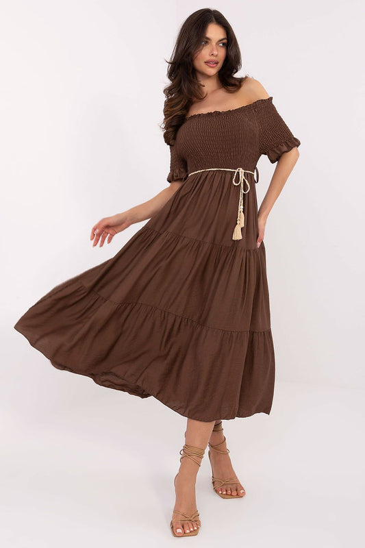  Sukienka Model MI-SK-A2609.96 Brown - Italy Moda 
