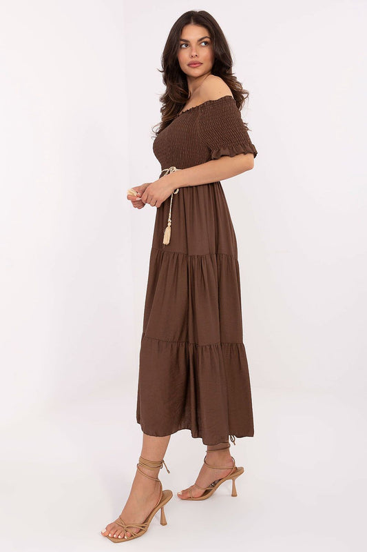  Sukienka Model MI-SK-A2609.96 Brown - Italy Moda 