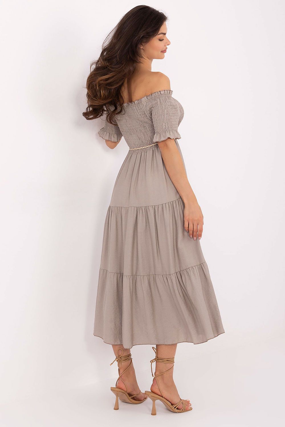  Sukienka Model MI-SK-A2609.96 Dark Beige - Italy Moda 