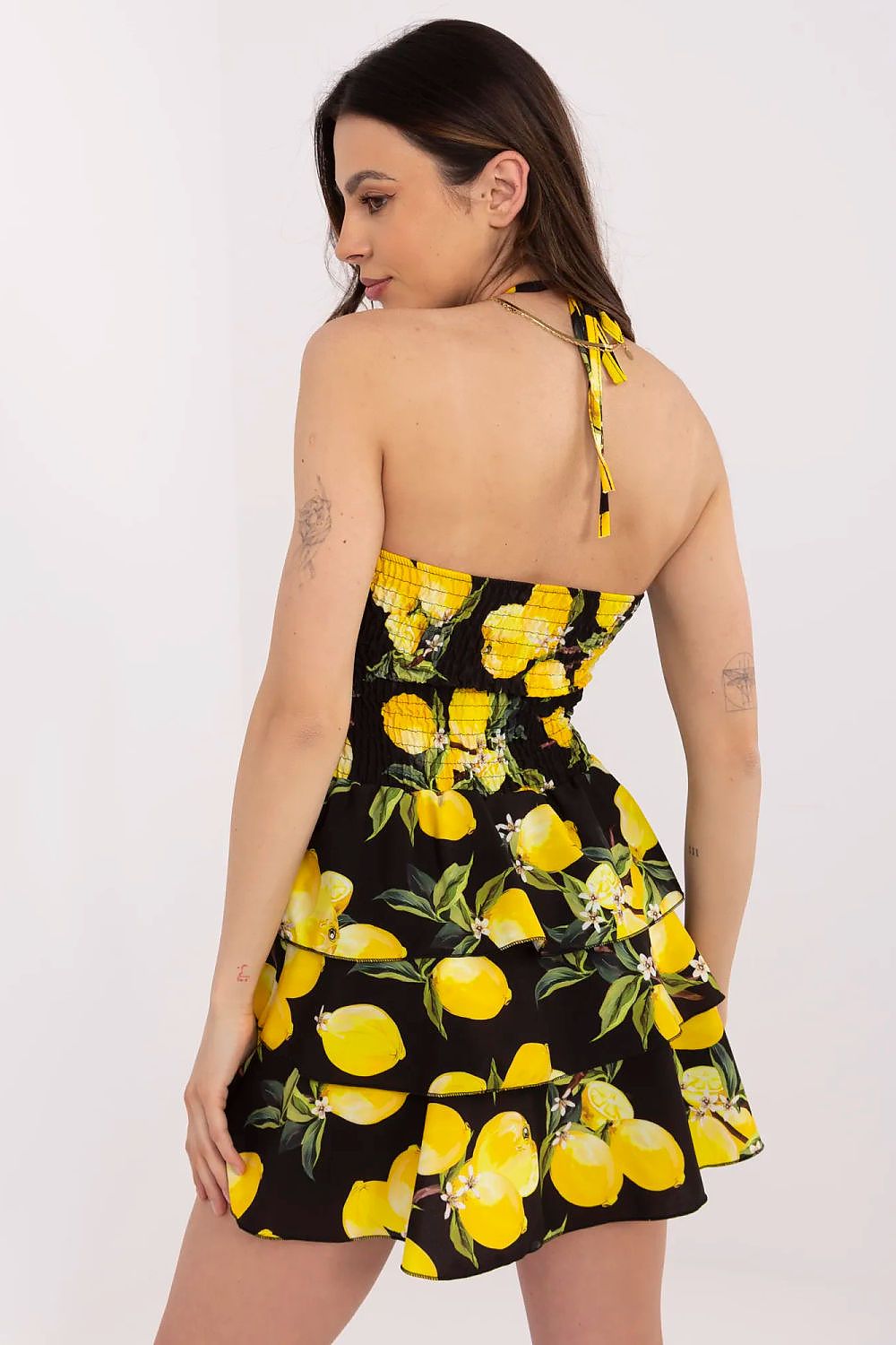  Sukienka Model MI-SK-23708.60 Black/Yellow - Italy Moda 