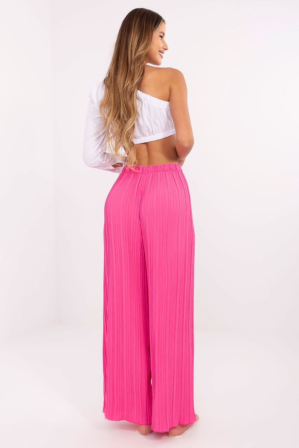  Spodnie Damskie Model MI-SP-A2432.71 Fluo Pink - Italy Moda 