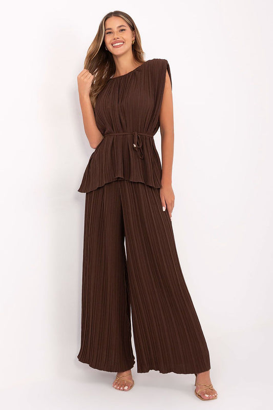  Spodnie Komplet Model MI-KMPL-A2554.69 Dark Brown - Italy Moda 