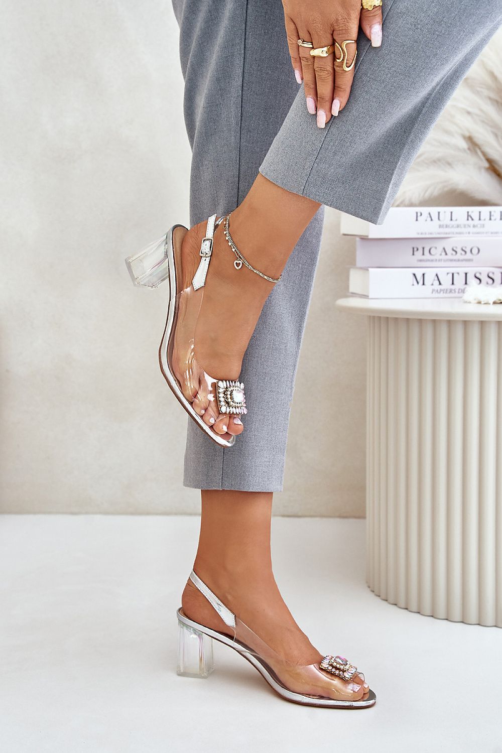  Sandały Model DA MR42-031 Silver - Step in style 