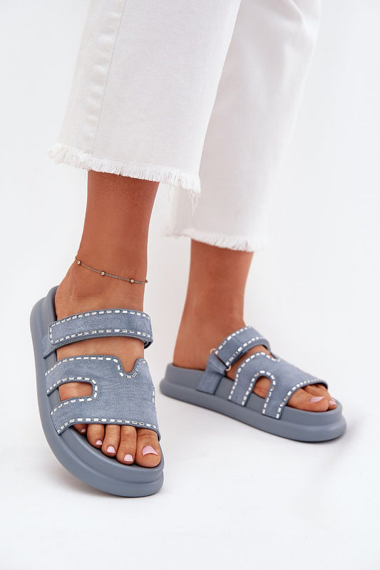  Sandał Klapki Model  Delyna 27004 Blue - Step in style 